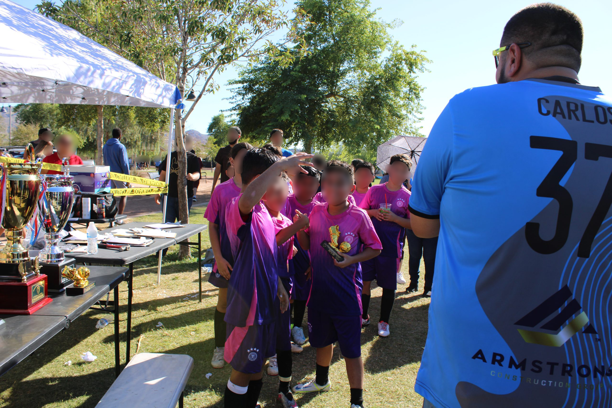 United Latinos league huddle
